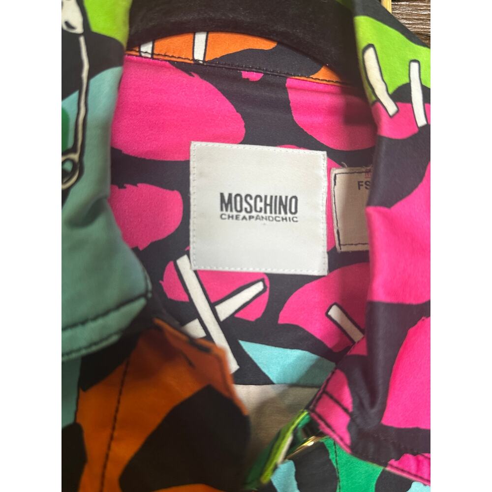 Moschino Cheap and Chic Mean Girls Tour Wardrobe Patchwork Neon Denim Vest - Picture 4 of 4